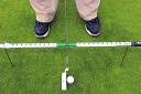 When putting, the swing length should be the same either side of the ball