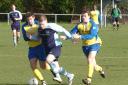 Action from Bradford Town's home draw against Odd Down on Saturday