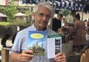 Roger Jones, of Ex Libris Press, with his new walking booklet and pamphlet