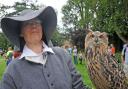 Marja Kingman with her European Owl on display as part of the living history
 Photo Trevor Porter 67552 12
