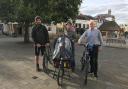 L to R:  Cycle Chippenham's Rob Elkins, Treasurer; Laurence Cable, Vice Chair, and Nick Murry, Chair. Photo: Cycle Chippenham