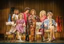Elizabeth Ayodele as Annelle, Laura Main as M’Lynn, Caroline Harker as Clairee, Harriet Thorpe as Ouiser, Lucy Speed as Truvy and Diana Vickers as Shelby in Steel Magnolias. Photo: Pamela Raith Photography