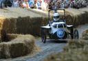Matt Palmer in the Space Shuttle flies down the 400-metre course at last year's White Horse Soapbox Derby.