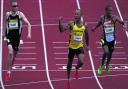 Danny Talbot (left) finishes fourth in last Sunday’s 200m final at the Olympic trials behind winner James Ellington (centre) and third-placed Chris Clarke, with whom Talbot will battle for the final discretionary Olympic place in Helsinki this weekend
