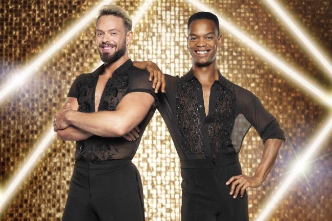John Whaite and Johannes Radebe discussed being the first male pairing in Strictly Come Dancing's history on Steph's Packed Lunch (Ray Burmiston/BBC/PA)