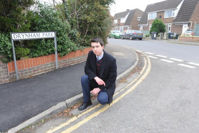 Councillor  Antonio  Piazza  has received many calls from residents stating  motorists are ignoring yellow lines over night causing traffic chaos Photo Trevor Porter