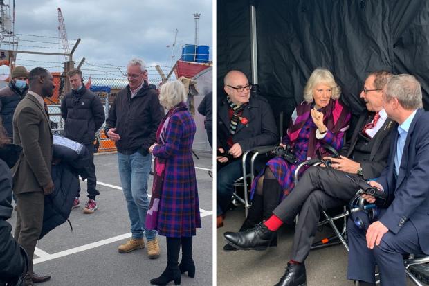 Wiltshire Times: Camilla, Duchess of Cornwall, on the set of ITV's Grace in Shoreham 