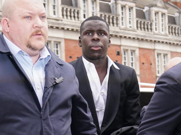 Wiltshire Times: Zouma on his way into court ahead of the sentencing (PA)