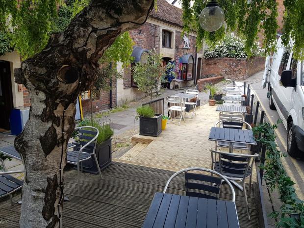 Wiltshire Times: A glimpse of the outside seating area at Tipi Tapa.