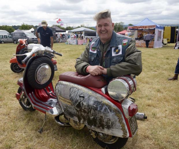 Wiltshire Times: Gary Gould with his Lambretta. Photo: Trevor Porter.