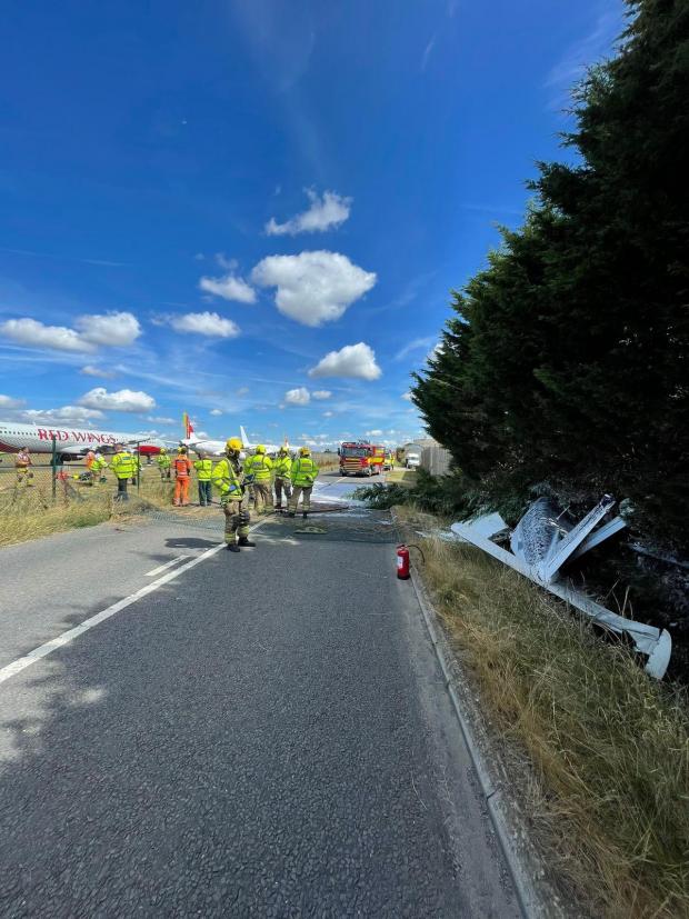 Wiltshire Times: A large response from fire crews at the scene