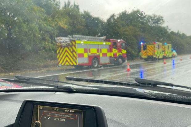 Rainstorm causes crashes and traffic problems all around Swindon