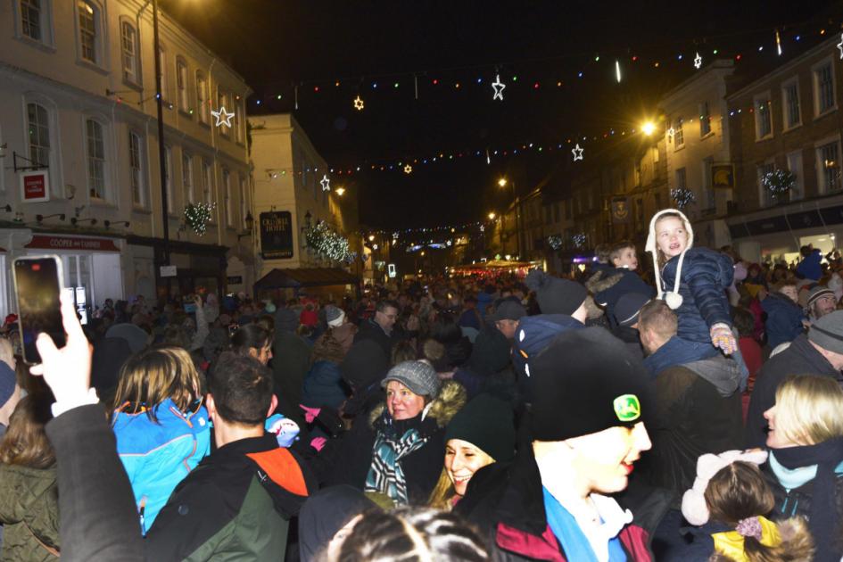 Warminster Christmas light switch on draws in huge crowds