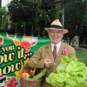 If you grow it then show it
 John Potter with produce  to highlight the coming show
 Photo Trevor Porte 67582 2