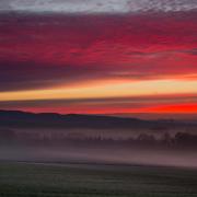 A glorious sunrise over Pewsey Vale taken by Steve Bessent