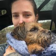 Bumble is back safe in the arms of owner Annie Davidson