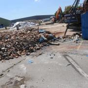 The former Christie Miller sports centre is now just a pile of rubble. Photo: Trevor Porter 68121 1-1
