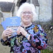 Rosie MacGregor launches her latest book, Remnants and Yarns, about poverty and protests in the Wiltshire woollen industry in Bradford on Avon. Photo: Trevor Porter 69419 -1