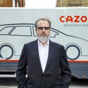 Cazoo founder Alex Chesterman with transporter