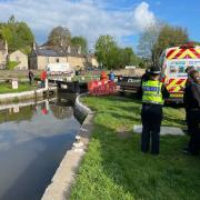 Police assisting Canal and River Trust in the eviction