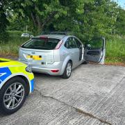 A car seized by police in connection to high value thefts