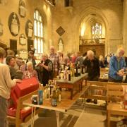 The street market was held inside and outside the Grade 1 listed church.