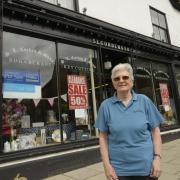 Sue Fraser outside S L Corden & Sons shop  which is closing in September.