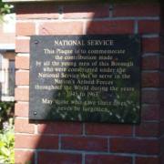 The National Service conscripts plaque could be similar to this one in Fareham.