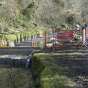 The Kennet & Avon Canal is closed near Limpley Stoke for repairs where the bank has collapsed.
