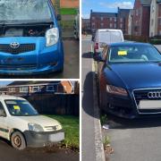 These three vehicles were reported as abandoned to Wiltshire Council