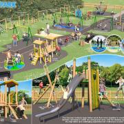 The more ambitious design for a new children's play area at Poulton Park in Bradford on Avon.