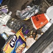 The driver of this Mercedes couldn't use the pedals because of the rubbish piling up in their car