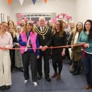 Florence Espeut-Nickless, a writer and actor who is Trowbridge Future’s first patron, opens the new youth centre with Trowbridge Mayor, Cllr Stephen Cooper.