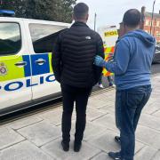 Plain clothes police arrested a man in Trowbridge