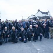 Motorcycle enthusiasts get together for the first Kings Arms bike meet.