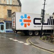 This ambitious Culina lorry caused chaos in Bradford on Avon.