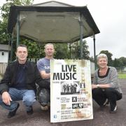 Pete Bartley and Doug Halls founded Inspire of Warminster Music event which will take place at the Band stand. Pictured L-R Doug Halls, Pete Bartley and Veronica Mills from Warminster Town Council. Pics by Diane Vose DV2391/04 (31876397)