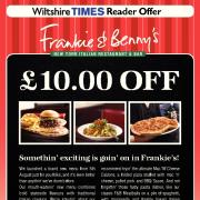 £10 OFF YOUR FOOD BILL AT FRANKIE & BENNY'S