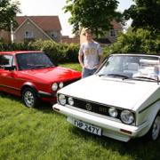 Dave Buxton and his VW Golf GTIs, photo by Geraint James