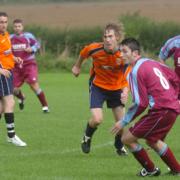 Action from Saturday's 11-goal thriller between Steeple Ashton and FC Northbridge (36756/2)