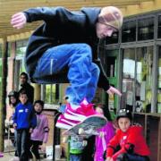 Skateboarding and DJing at Staverton School’s Urban Day
